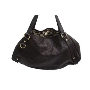 Gucci ssima GG Leather Tote Abbey Brown Bag